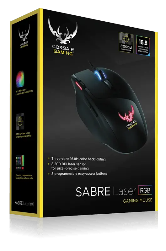 SabreRGBLaser 3D - Corsair Sabre RGB Mouse *Press Release*
