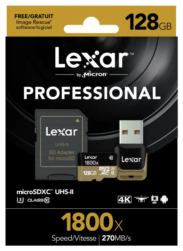 New Lexar Products 10 1800x_Pro_microSDXC_128GB_EFS