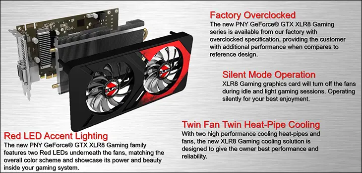 spec4 - PNY GeForce GTX 950 XLR8 OC Gaming 2GB