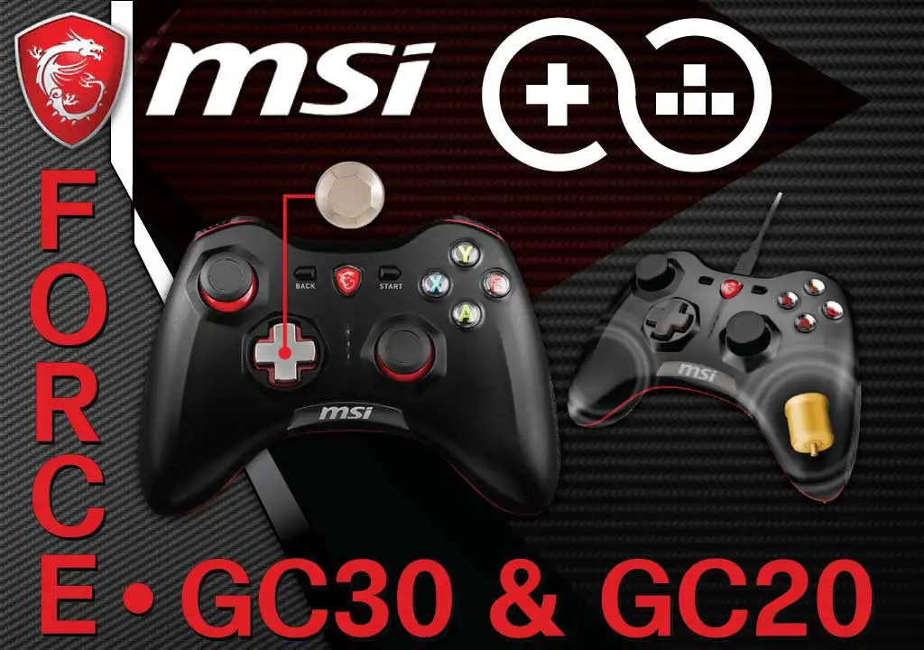 MSI Force GC30 and GC20 New Wireless and Wired Game Controllers 11